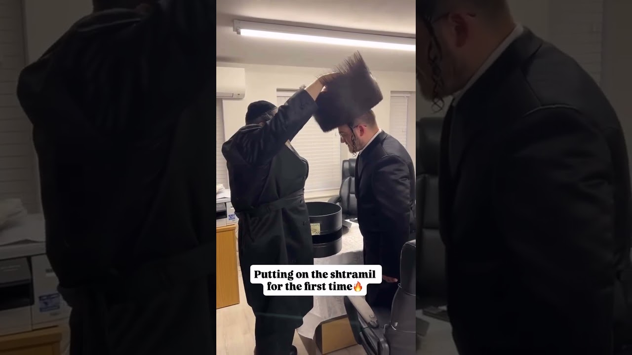 Putting on the shtramil for the first time❤️‍🔥🤠