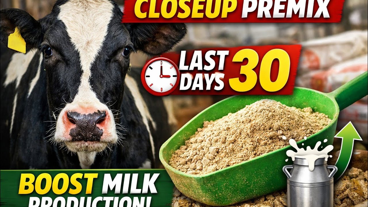 "Last 30 Days Preparation for Cow: Maximum Milk Production & Udder Growth"