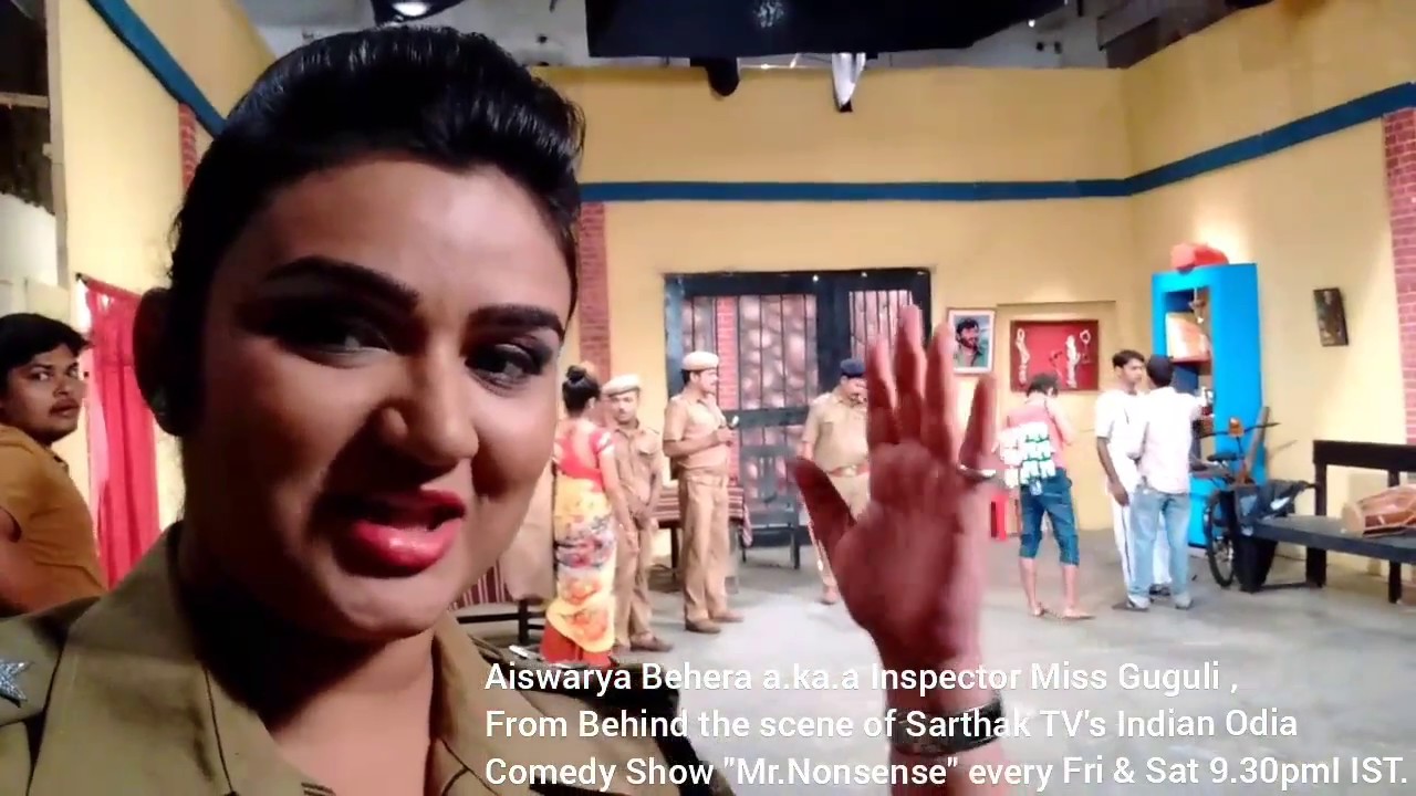 Aiswarya Behera reporting ,Mr Nonsense of Sarthak TV Behind the Scenes,a.k.a Inspector Miss Guguli.