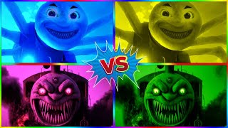 CHOO CHOO CHARLES  VS CURSED THOMOS EXE 4 COLORS 4 MUSIC🎧