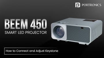 Projector Beem 450: How to Connect via Wi-Fi & Bluetooth, and Adjust Keystone Correction