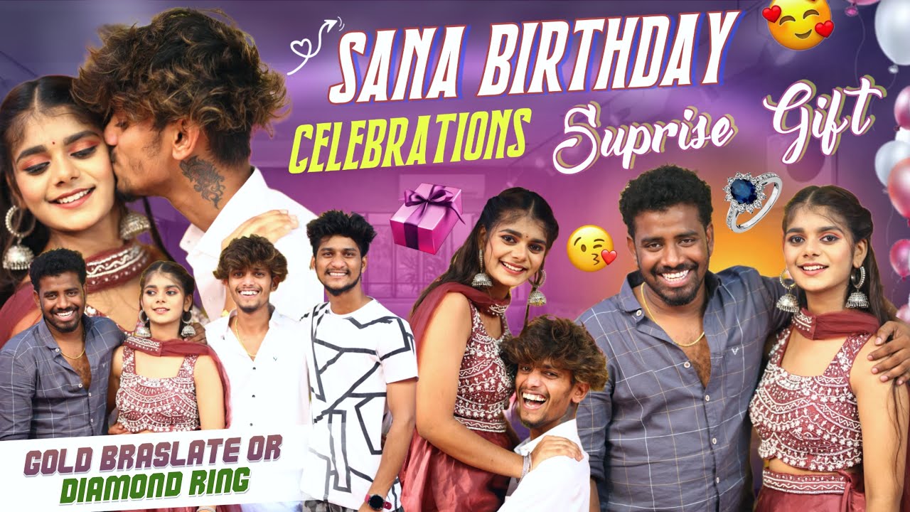 Sana Birthday Celebrations |Surprise gift Gold Braslate Or Diamond Ring|