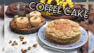 Coffee Cake with Cream Cheese Icing-Easiest Coffee Cake/Coffee Walnut Cake