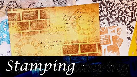 MIXED MEDIA BACKGROUND SERIES Part 9 - Stamping