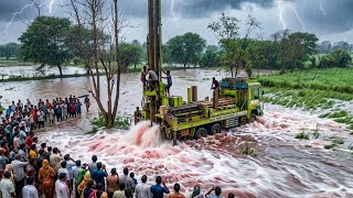 Borewell drilling In Agriculture | 245 Feet Depth 5Hp Water Journey | Maa Chandi Borewell Machine