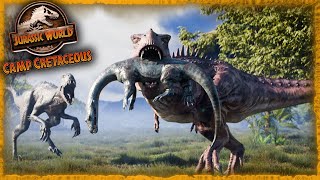 CAMP CRETACEOUS BATTLE ROYALE!! | Jurassic World Evolution 2