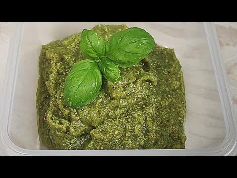 Pesto | HOMEMADE BASIL PESTO | cooking food