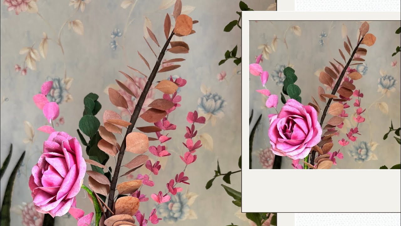 Create a dry leaf magic with paper! 🍂✨ A beautiful paper craft to give your home a cozy touch. 🌿💛