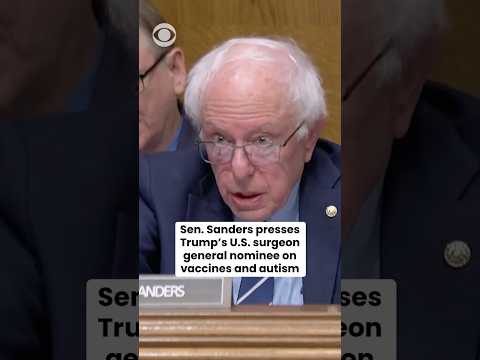 Sen. Sanders presses Trump's U.S. surgeon general nominee on vaccines and autism #shorts