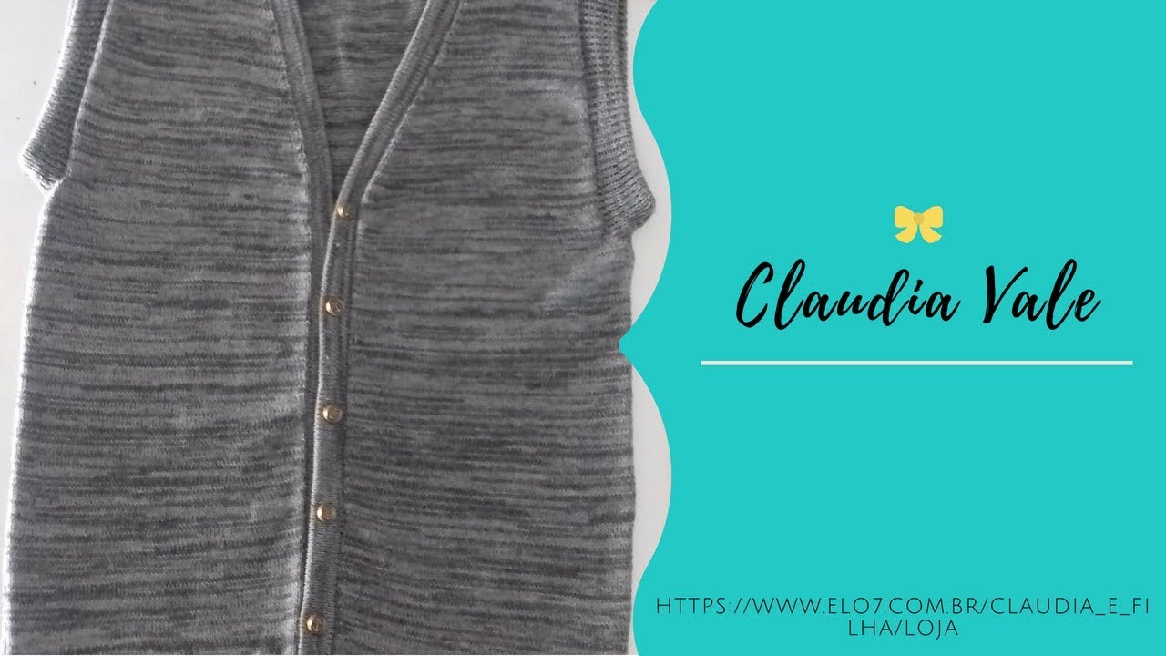 trico a maquina colete adulto parte 1