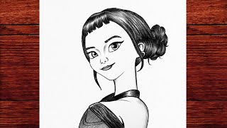 Drawing Zoey from K-Pop Demon Hunters | Beautiful K-Pop Anime Fanart Sketch screenshot 1