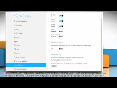 How to access HomeGroup password in Windows® 8