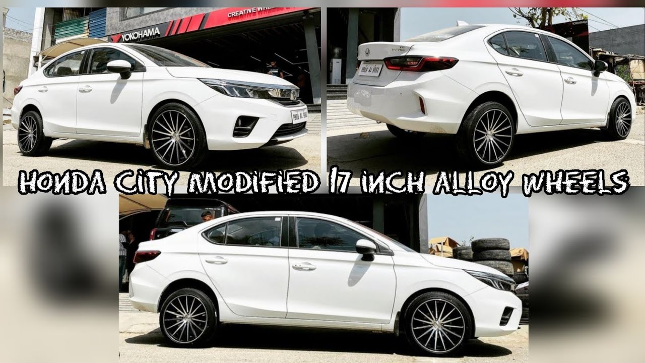 Honda City Modified With 18 inch alloy wheels - YouTube