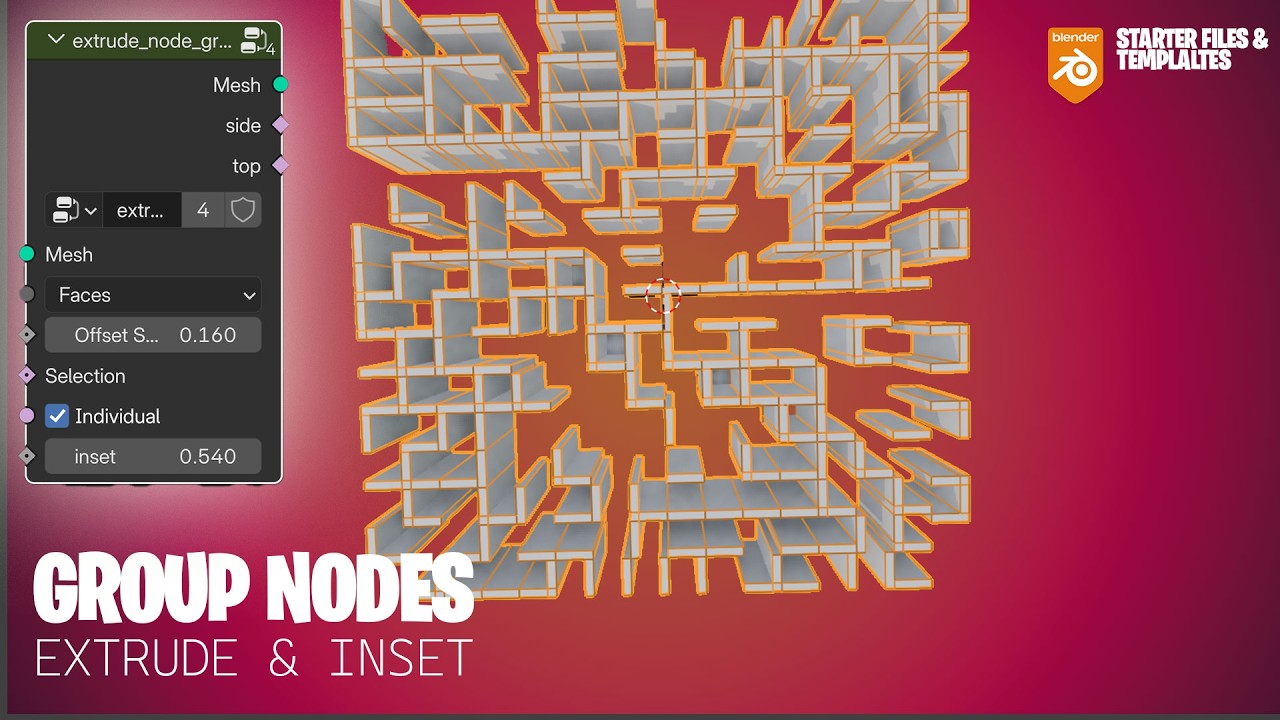 Free custom Extrude geometry nodes node group - YouTube