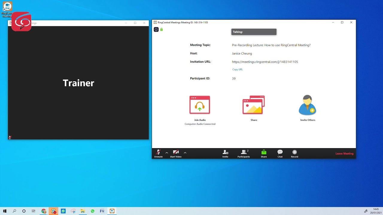 How to use RingCentral Meeting getting started, recording, sharing screen YouTube