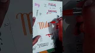 Miles name in calligraphy art #calligraphy#shorts #youtube#brushpen#indian #miles@MilesChronicles