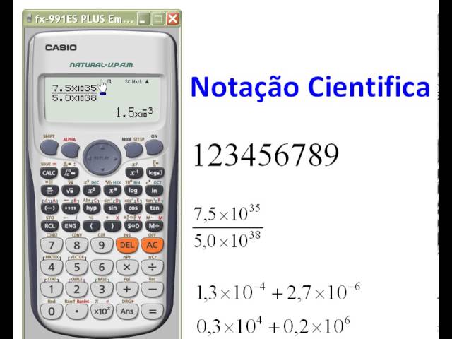 Como usar Notação Científica na calculadora. 