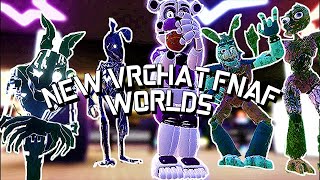 CHECKING OUT NEW AND AWESOME FNAF WORLDS IN VRCHAT.