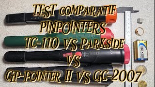 Pinpointers PARKSIDE LIDL VS TC-110 VS GP-POINTER II VS GC-2007