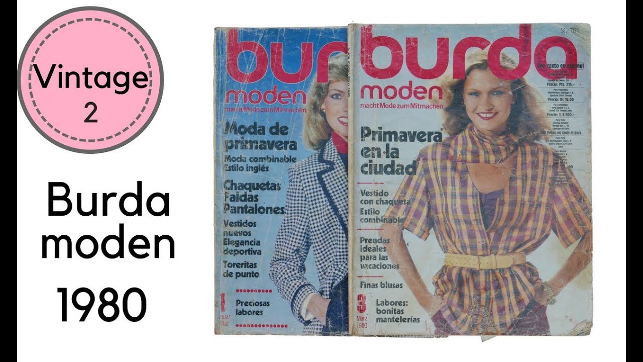 Burda Moden 2 1980 Revistas De Patrones Vintage Youtube