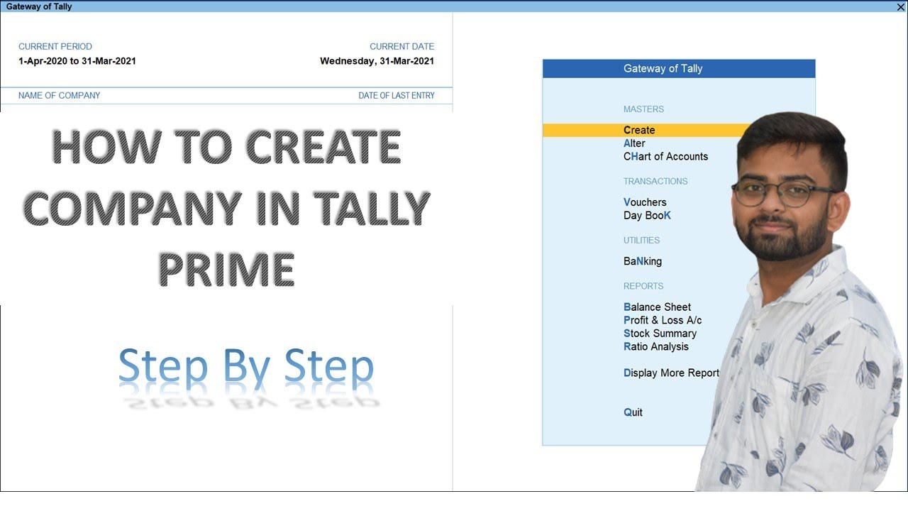 Tally prime - How to Create Company in tally prime I Learn Tally - YouTube