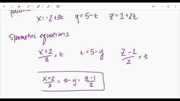 Calc 3 10.5 Equations of Lines and Planes (Video 1)