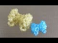 リボン(大)の作り方 Ribbon(Large), How to make beaded 【わんこビーズ r038】