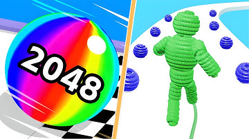 Ball Run 2048 | Rope-Man Run Perfect Gameplay Max Levels New Update 4K P09