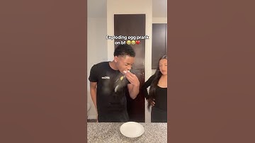 EXPLODING egg prank on bf 😂 #funny #couple #prank