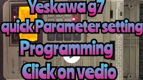 yeskawa G7 quick parameter setting / programming / commissioning / factory reset urdu hindi