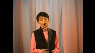 Diamsh singing "Көзімнің қарасы", 11 years old