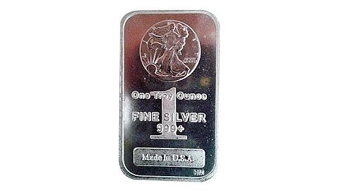 One troy ounce 999 fine silver bar