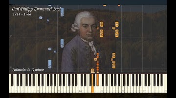 CPE Bach - Polonaise in G Minor | Piano Synthesia Tutorial | Library of Music