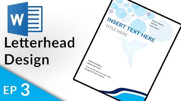 MS Word Tutorial - Letterhead Design - How to Make Letterhead  in Ms Word 2019