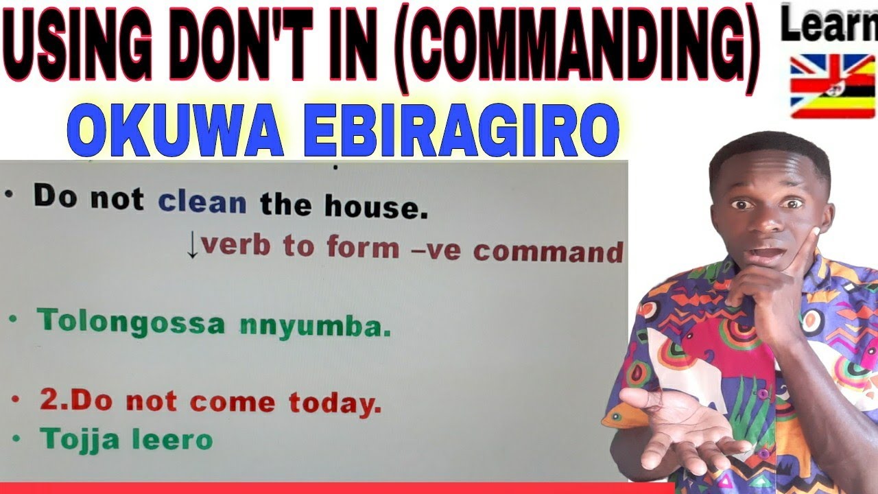 Howto use👼🍔Don't in negative #Commands.Okulagira-👌
