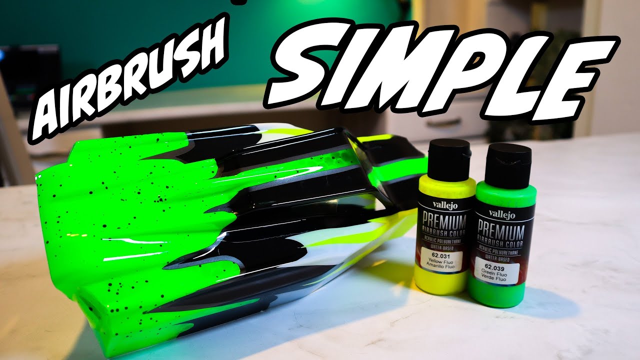 Painting An RC Car Body Shell & Learning New Tricks How To Airbrush