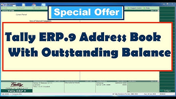 Address Book With Outstanding Balance in Tally ERP.9