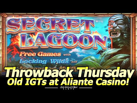 Secret Lagoon and Double DaVinci Diamonds Slots, Throwback Thursday at Aliante Casino in Las Vegas