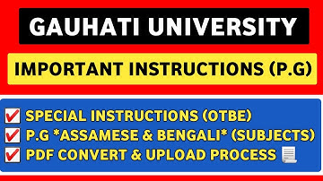 Gauhati University Important Instructions For OTBE 2021 (P.G Exams)⚡| Gauhati University Exams 2021📃