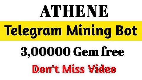 New Athene Telegram Mining bot / How to join Athene Network on Telegram  / Athene full Review