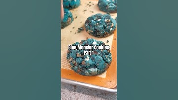 Blue Monster Cookies Part 1! #cookierecipe #cookiemonster