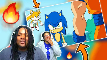 Couple Reacts!: Sonic vs Goku Rap Battle! by SSJ9k🔥😂