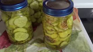 Making Hamburger Dill Pickles (Sour Pickle Chips)