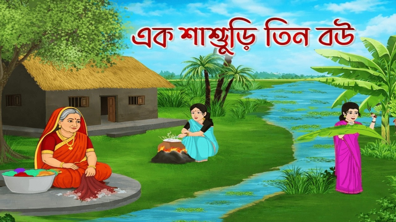 এক শাশুড়ির তিন বউ | মজার কার্টুন গল্প | Funny Bangla Cartoon Story 2026
