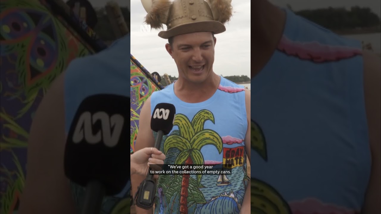 A race for boats made of beer cans