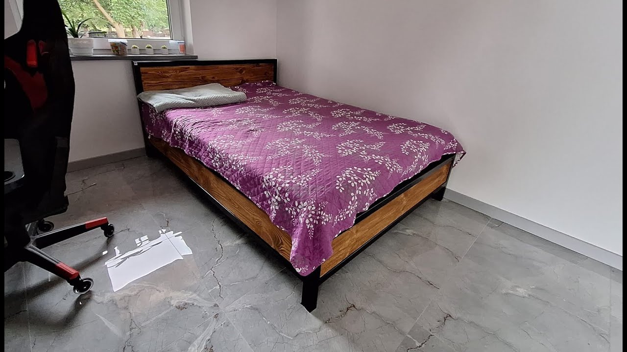 Łóżko loft #4 - Postarzanie i olejowanie desek - składanie łóżka  . Zakończenie projektu .