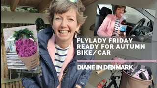 Flylady Friday, Getting ready for autumn (bike/car) and some heather for our entryway