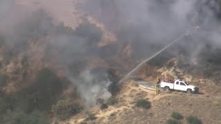 Man detained in connection with Griffith Park brush fire