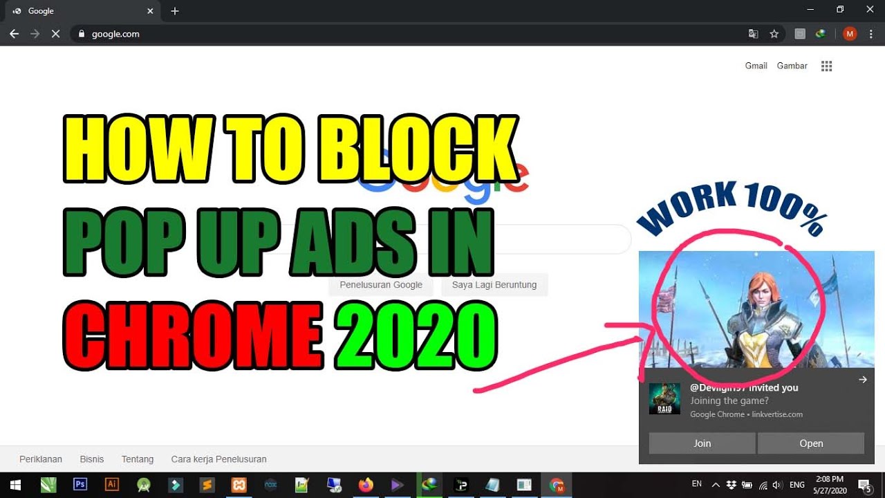 3 STEP HOW TO BLOCK POP UP ADS IN CHROME 2020 YouTube