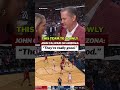 Calipari talked with Allie LaForce during the first half of Arkansas’ Sweet 16 clash vs Arizona.